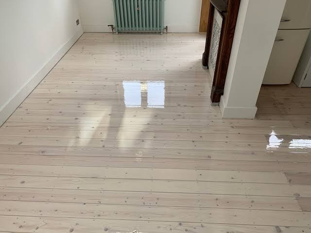 Nordic Tints & White Stains being applied to a timber floor