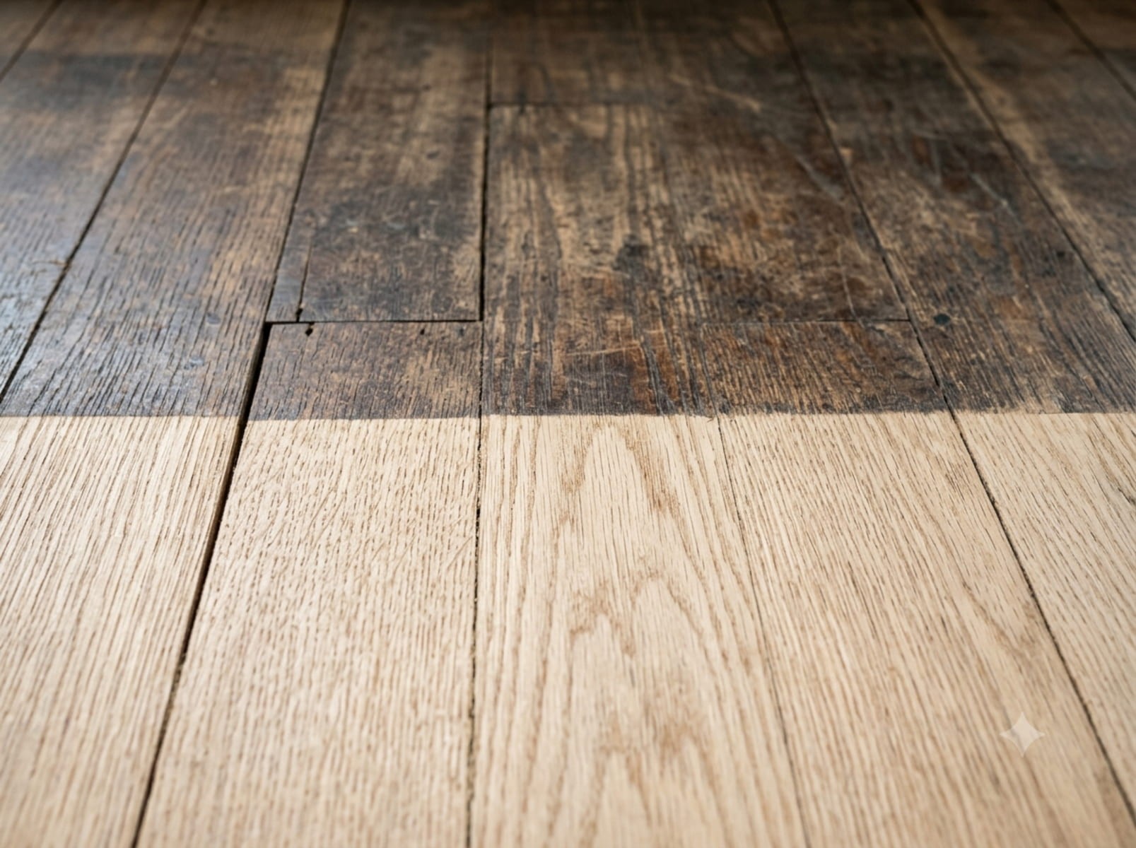 Timber Floor Restoration in progress on a timber floor